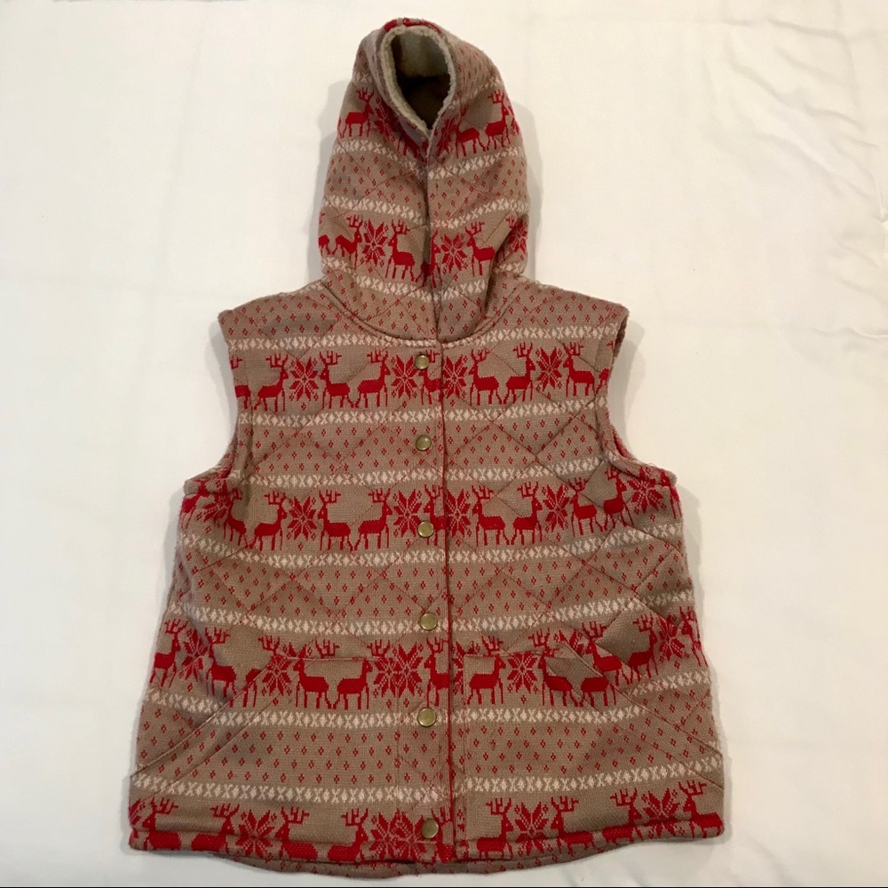 Free People Quilted Reindeer Vest